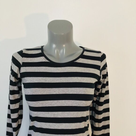 Lululemon Every Yogi Long Sleeve Black and Grey Stripe/Black Size 6 - Picture 2 of 10